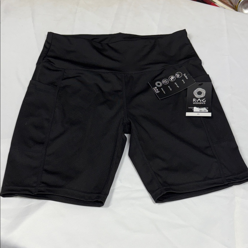 NWT R.A.G.Women’s Women's Black Bike Shorts